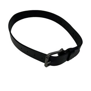 Peter Nappi Black Leather Mens Single Prong Belt Mens Size 30/75